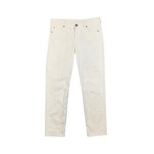 Kut From The Kloth Jeans Womens 4 White Denim Straight Ankle Mid Rise Stretch